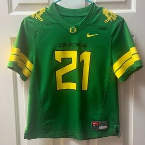 Nike Oregon Ducks Green and Yellow Football Jersey